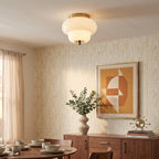 Otto Stepped Opal Glass Semi-Flush Mount