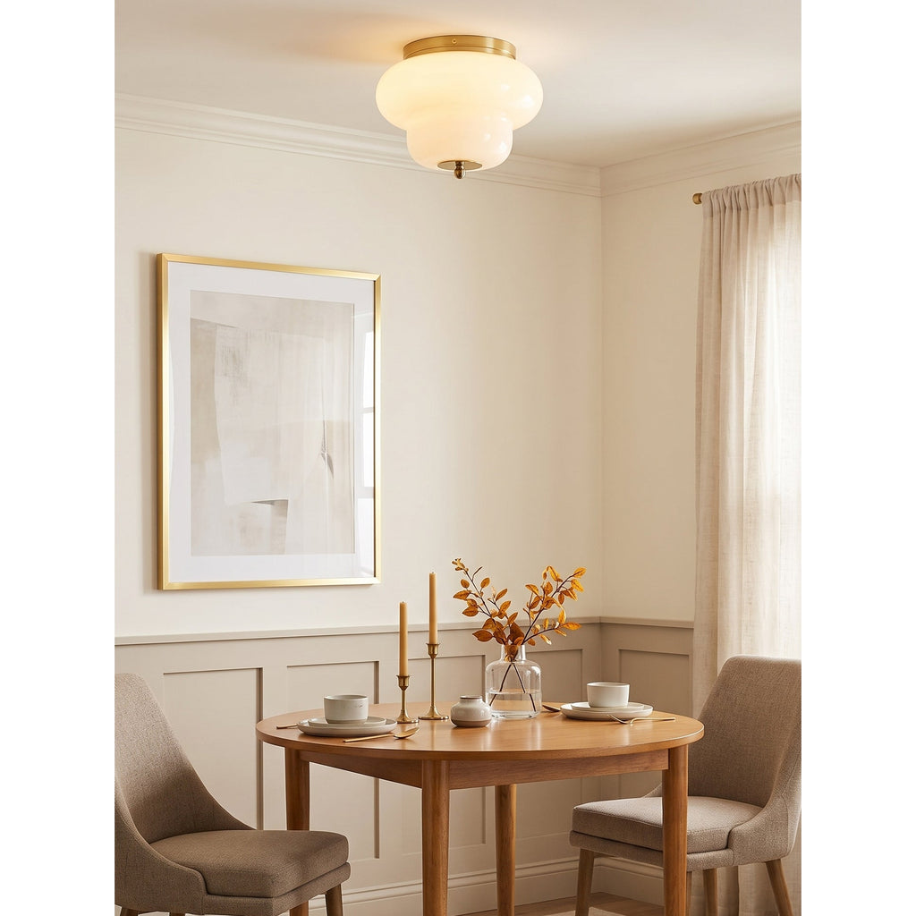 Otto Stepped Opal Glass Semi-Flush Mount