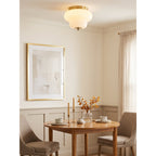 Otto Stepped Opal Glass Semi-Flush Mount