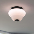 Otto Stepped Opal Glass Semi-Flush Mount