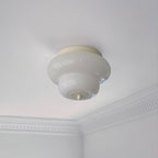 Otto Stepped Opal Glass Semi-Flush Mount