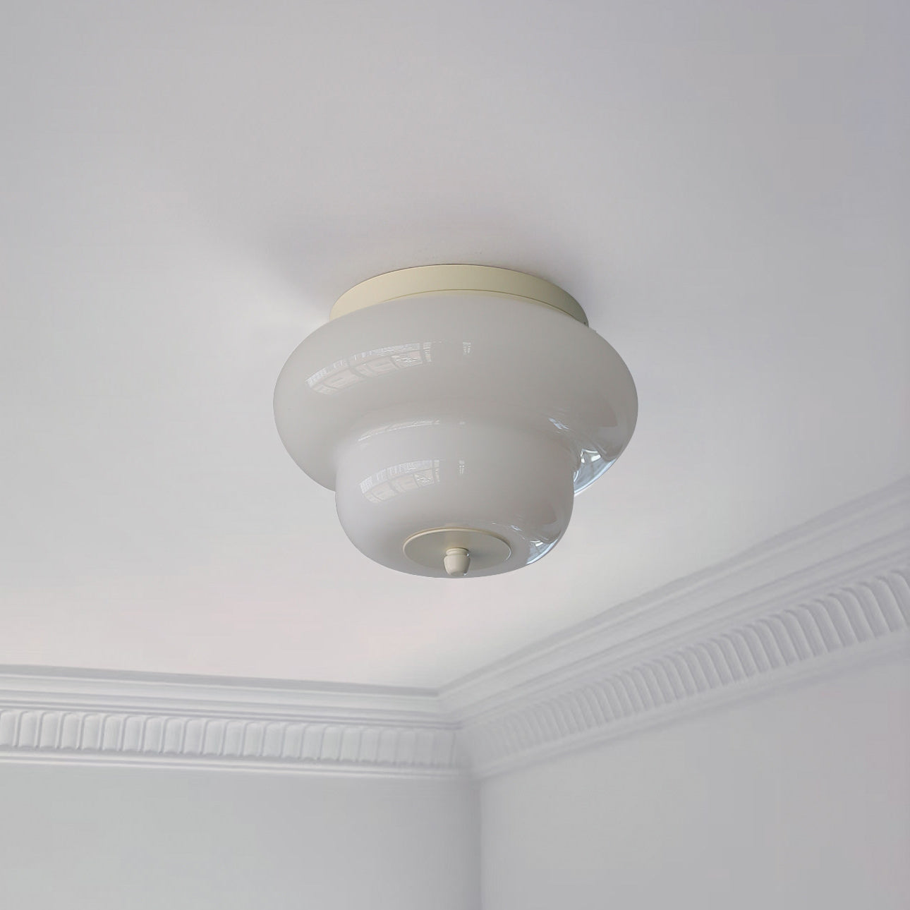 Otto Stepped Opal Glass Semi-Flush Mount