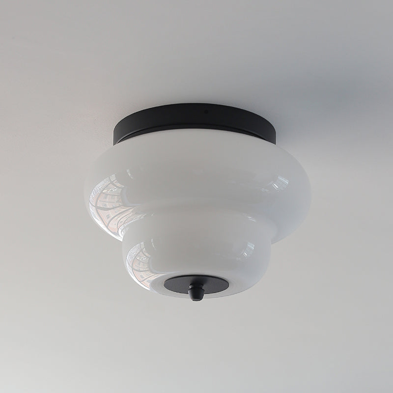 Otto Stepped Opal Glass Semi-Flush Mount