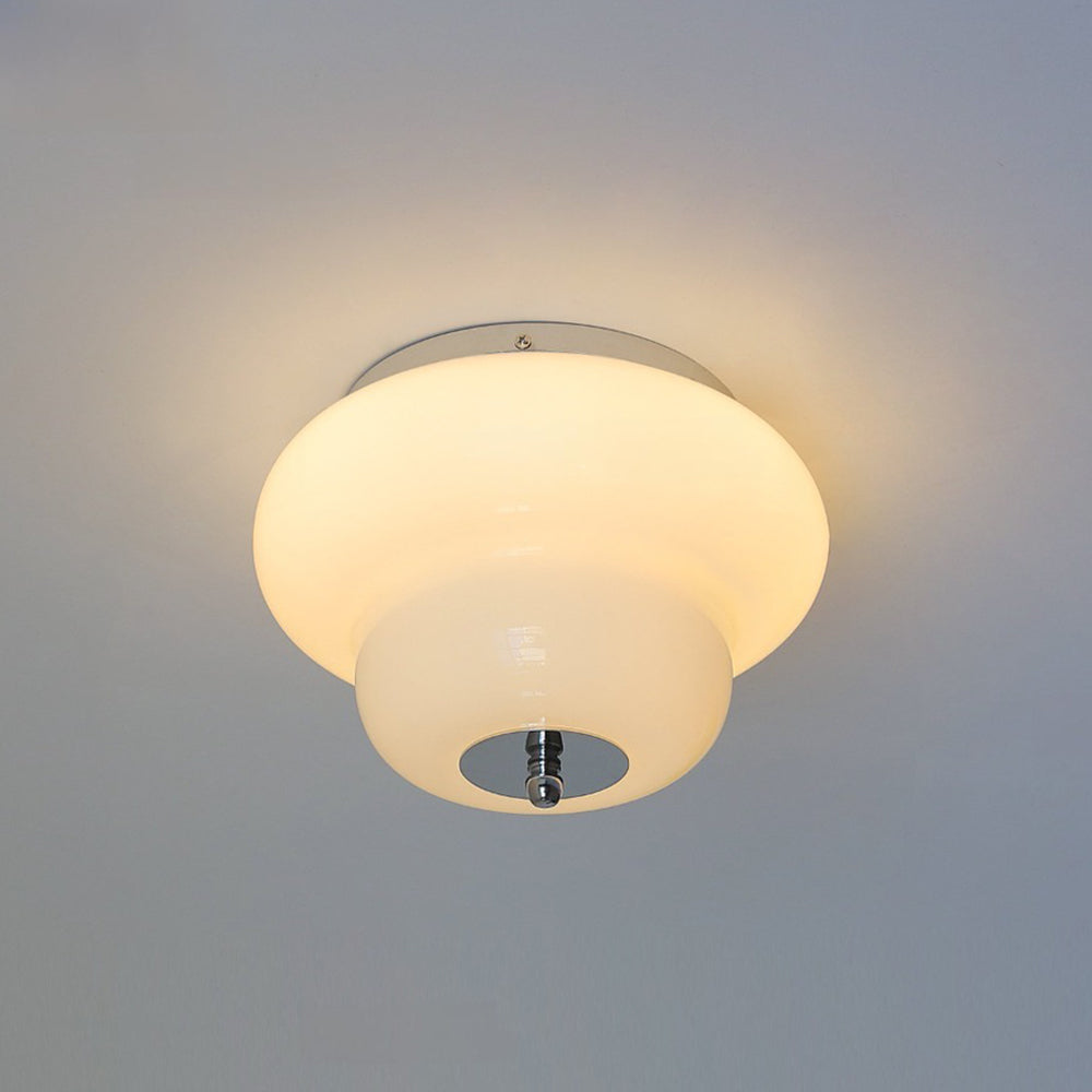 Otto Stepped Opal Glass Semi-Flush Mount