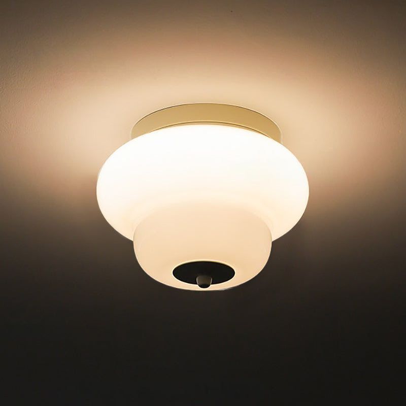 Otto Stepped Opal Glass Semi-Flush Mount