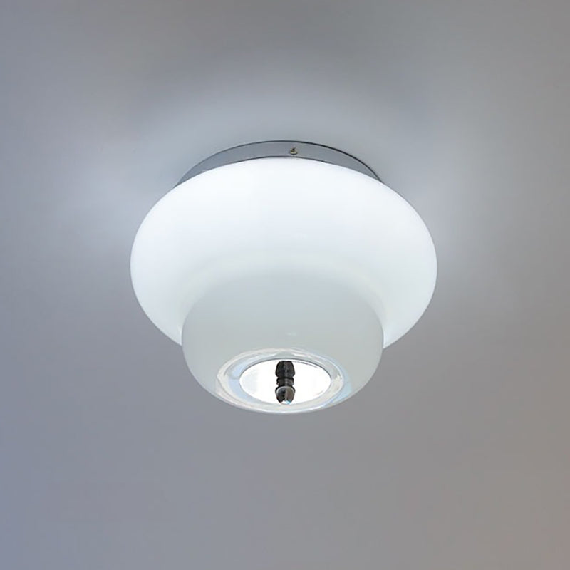 Otto Stepped Opal Glass Semi-Flush Mount