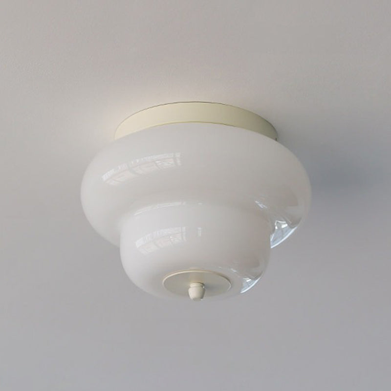 Otto Stepped Opal Glass Semi-Flush Mount