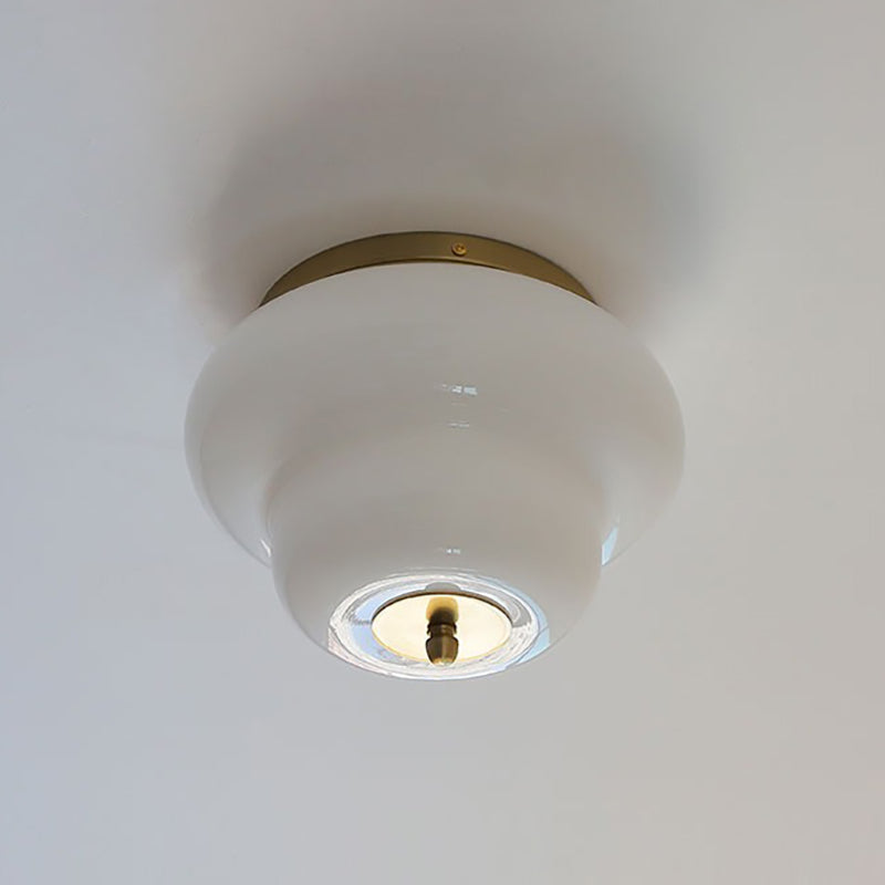 Otto Stepped Opal Glass Semi-Flush Mount