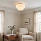 Otto Stepped Opal Glass Semi-Flush Mount