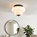 Otto Stepped Opal Glass Semi-Flush Mount