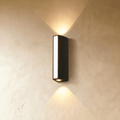 Outdoor Wall Lamp Metal IP65 Waterproof LED Black Warm Illumination