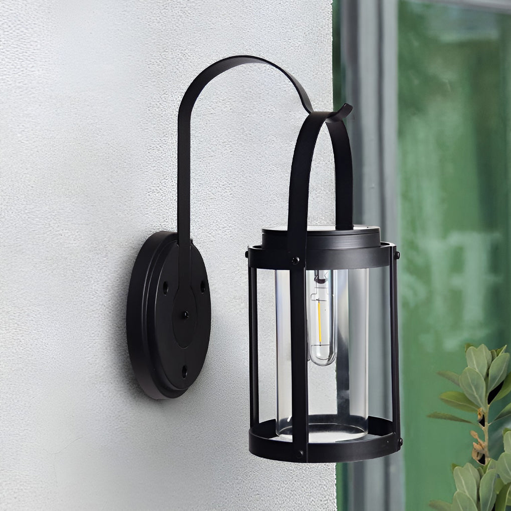 Outdoor Wall Lantern Light, Solar Powered LED, ABS Housing, Classic Design