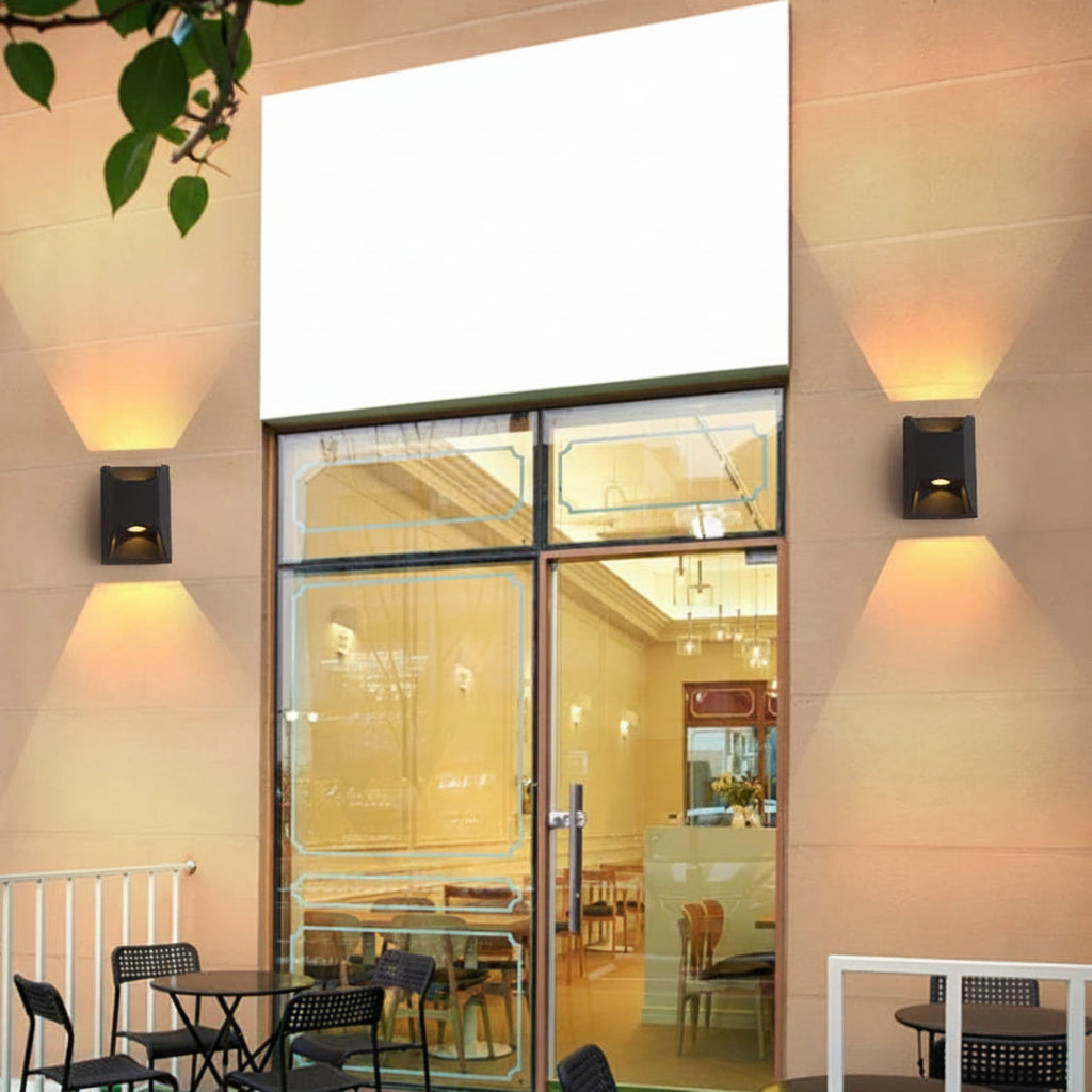 Outdoor Wall Light Metal LED Up Down Sconce for Modern Spaces
