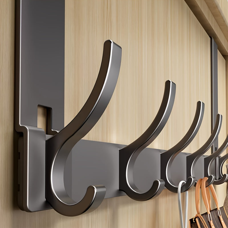 Hook Rack Over Door Aluminum Coat Towel Storage, Space-Saving Storage