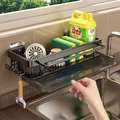 Over Sink Dish Rack Aluminum Self Draining, Space-Saving Design