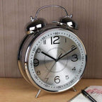 Twin Bell Alarm Clock with Oversized Dial and Vintage Finish