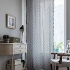 OceanElegance: Cotton Curtain with Scales Design – Stylish for Sleeping & Dining Areas