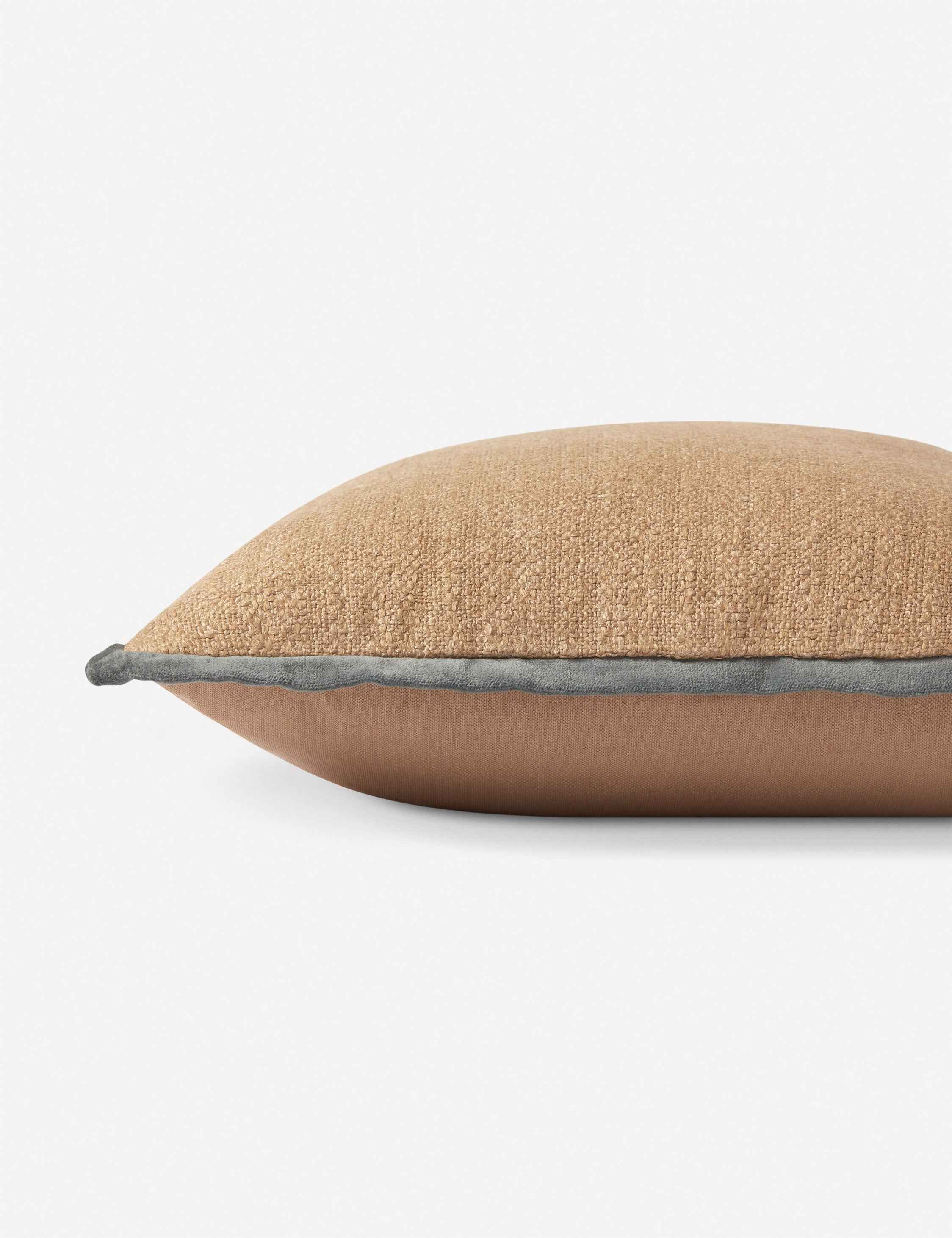 Aveline Throw Pillow | Textured Fabric, Contrasting Trim