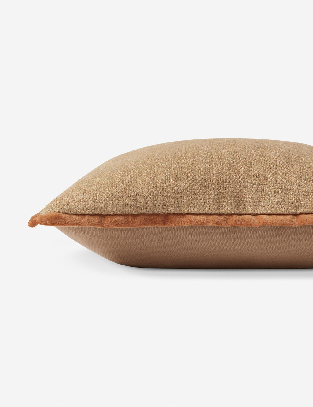 Aveline Throw Pillow | Textured Fabric, Contrasting Trim