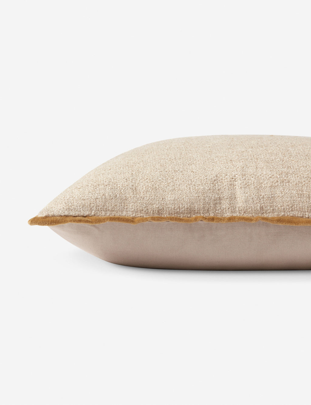 Aveline Throw Pillow | Textured Fabric, Contrasting Trim
