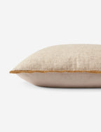 Aveline Throw Pillow | Textured Fabric, Contrasting Trim