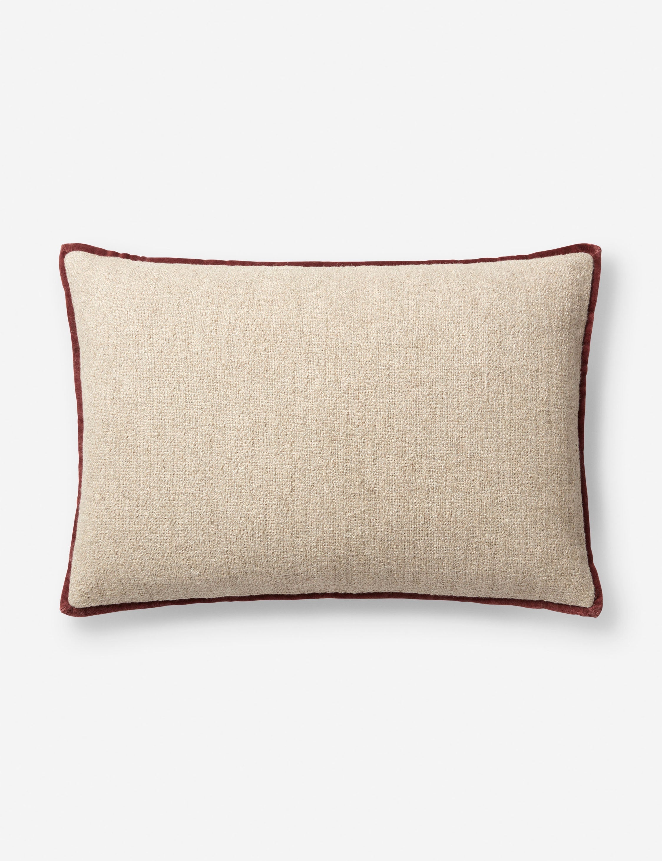 Aveline Throw Pillow | Textured Fabric, Contrasting Trim