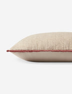 Aveline Throw Pillow | Textured Fabric, Contrasting Trim