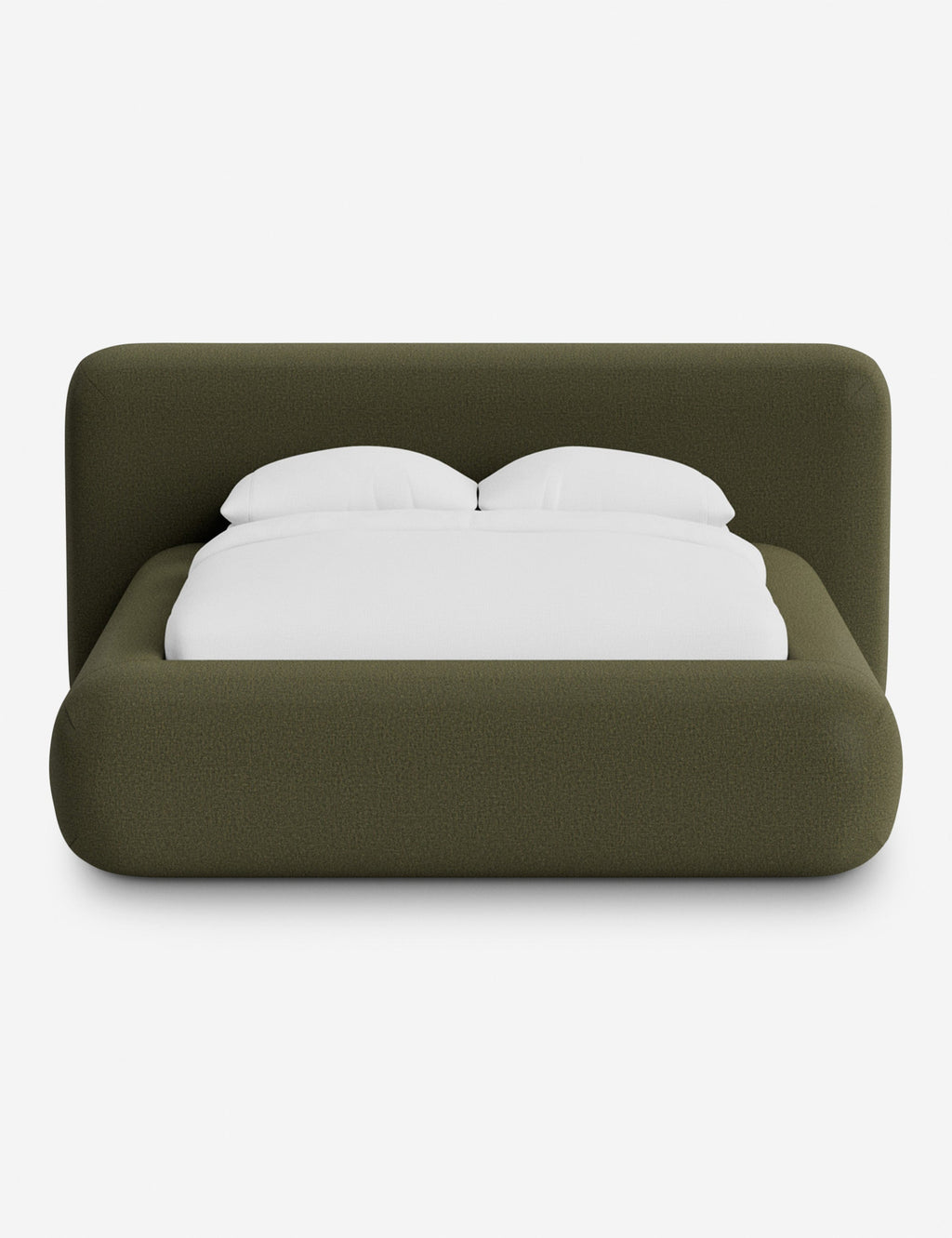 Pendo Rounded Platform Bed | Custom Upholstery, Low-Slung Design
