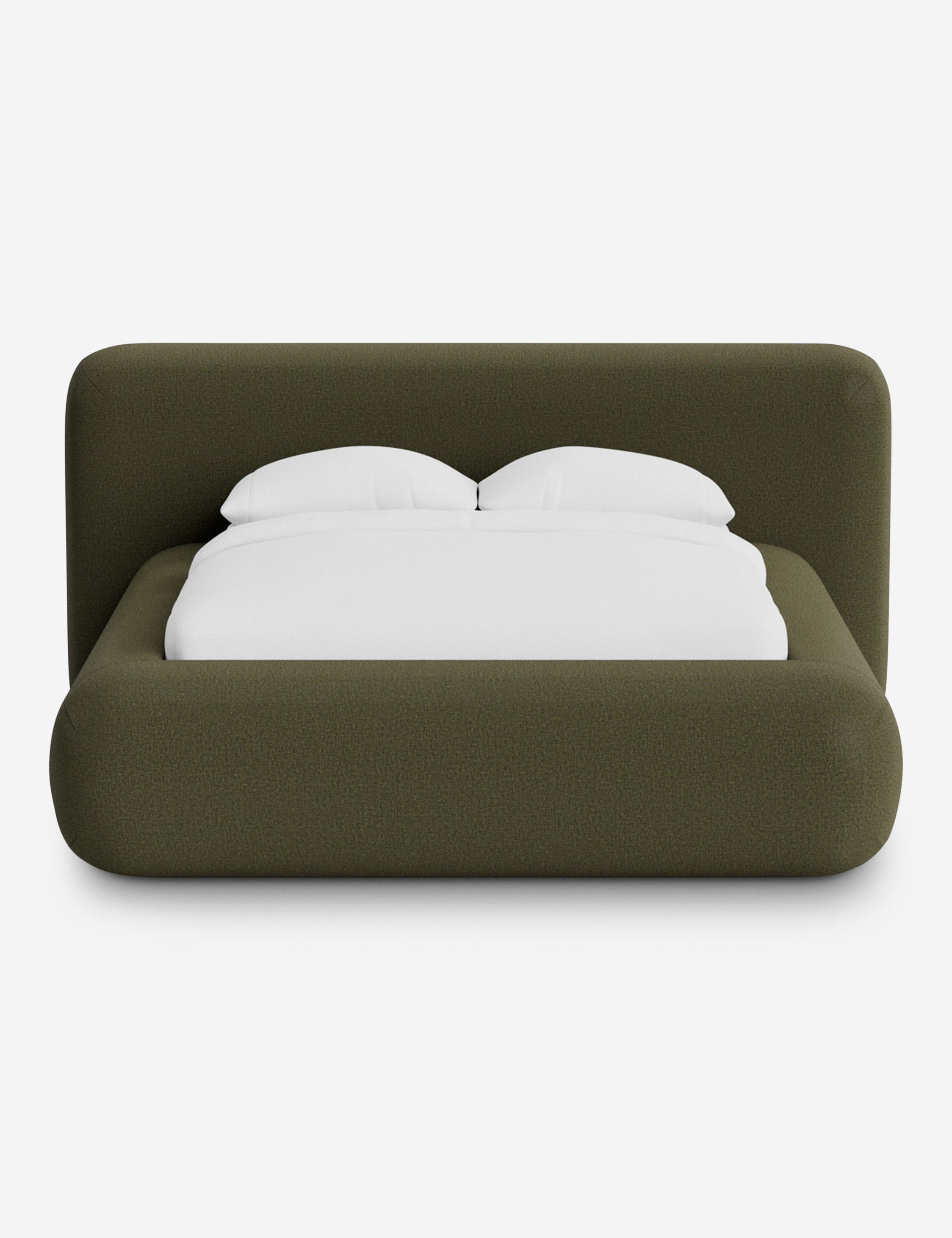 Pendo Rounded Platform Bed | Custom Upholstery, Low-Slung Design