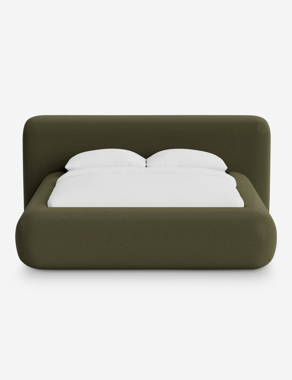Pendo Rounded Platform Bed | Custom Upholstery, Low-Slung Design