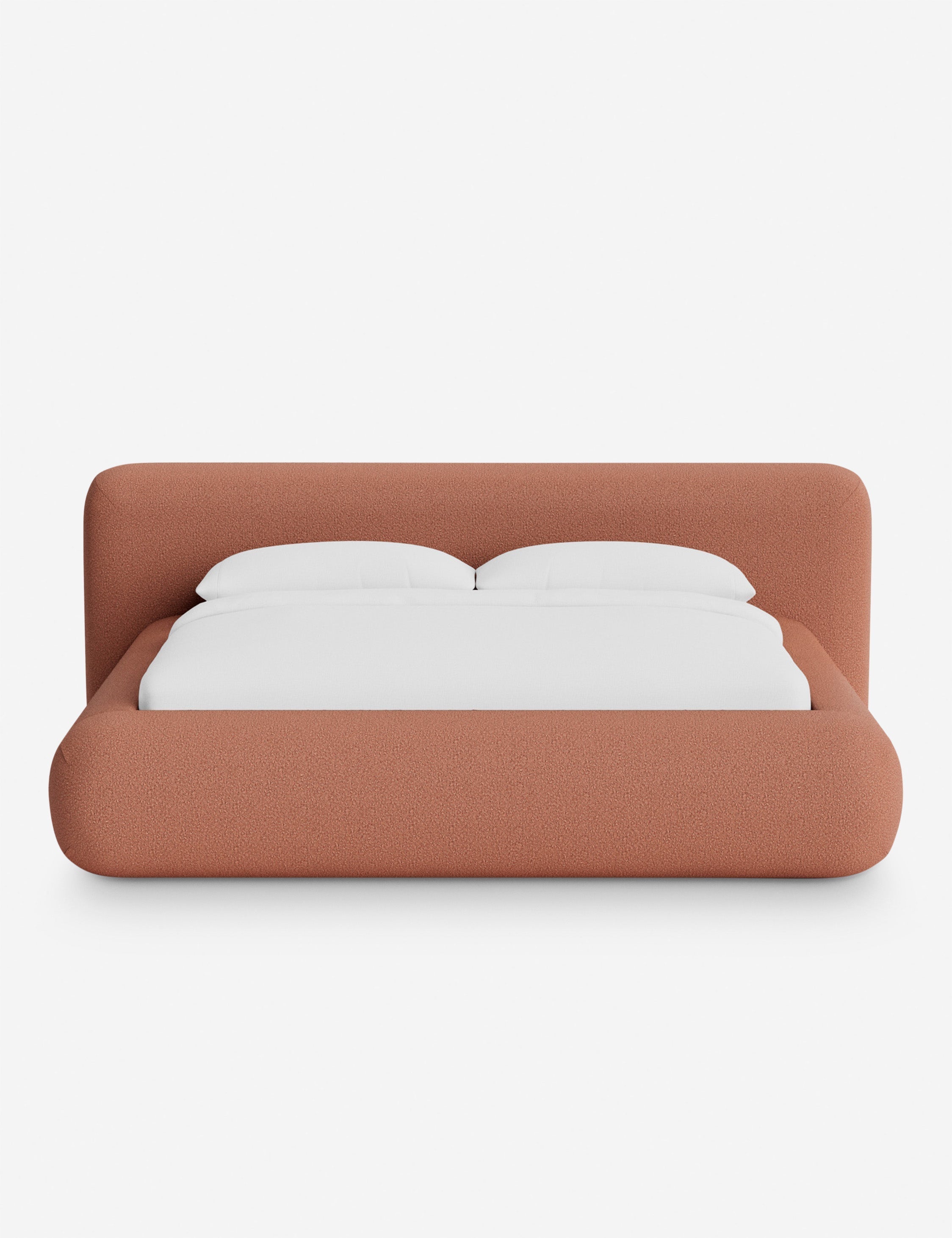 Pendo Rounded Platform Bed | Custom Upholstery, Low-Slung Design