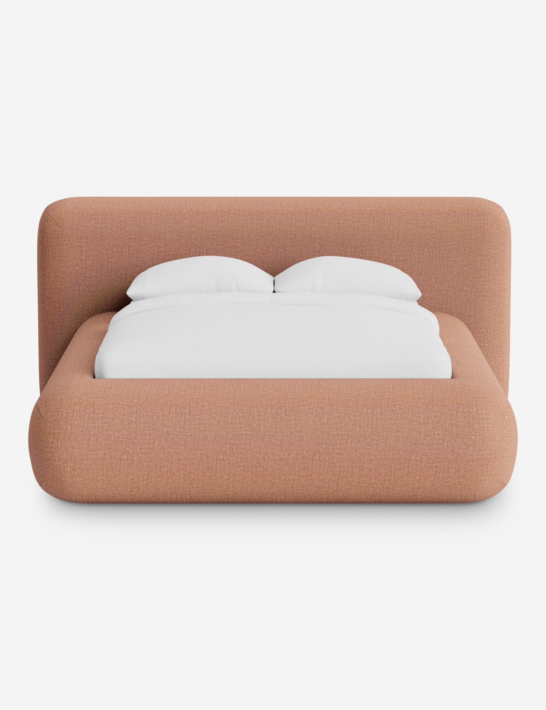 Pendo Rounded Platform Bed | Custom Upholstery, Low-Slung Design