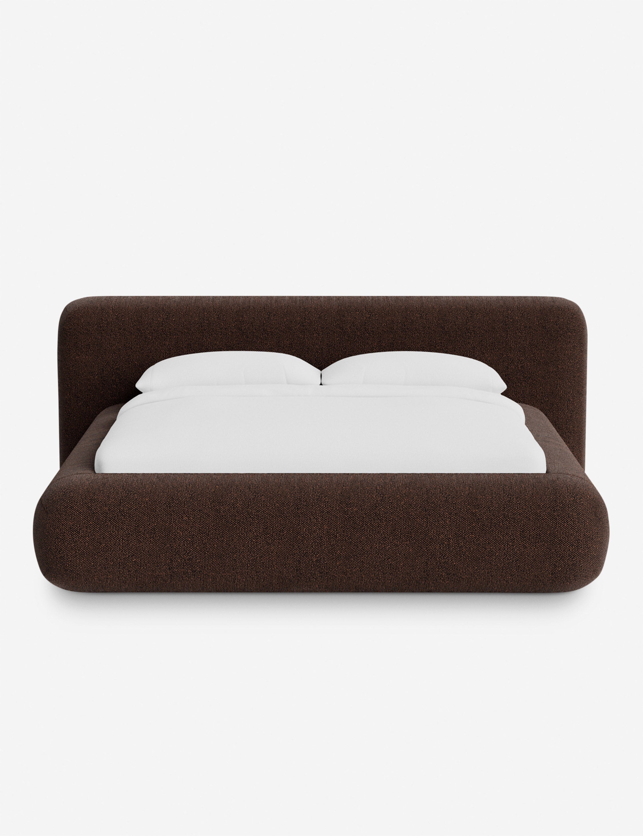 Pendo Rounded Platform Bed | Custom Upholstery, Low-Slung Design