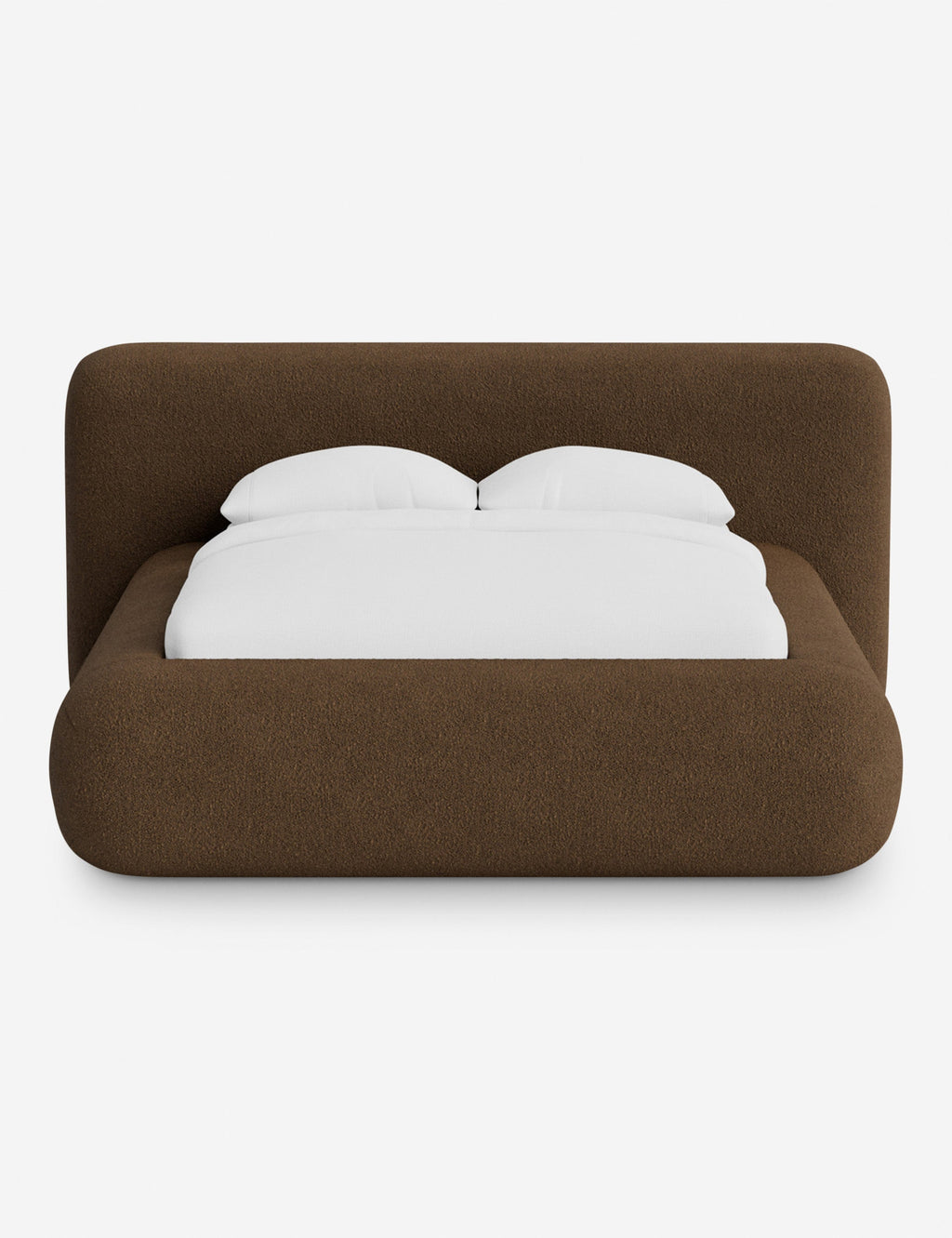 Pendo Rounded Platform Bed | Custom Upholstery, Low-Slung Design