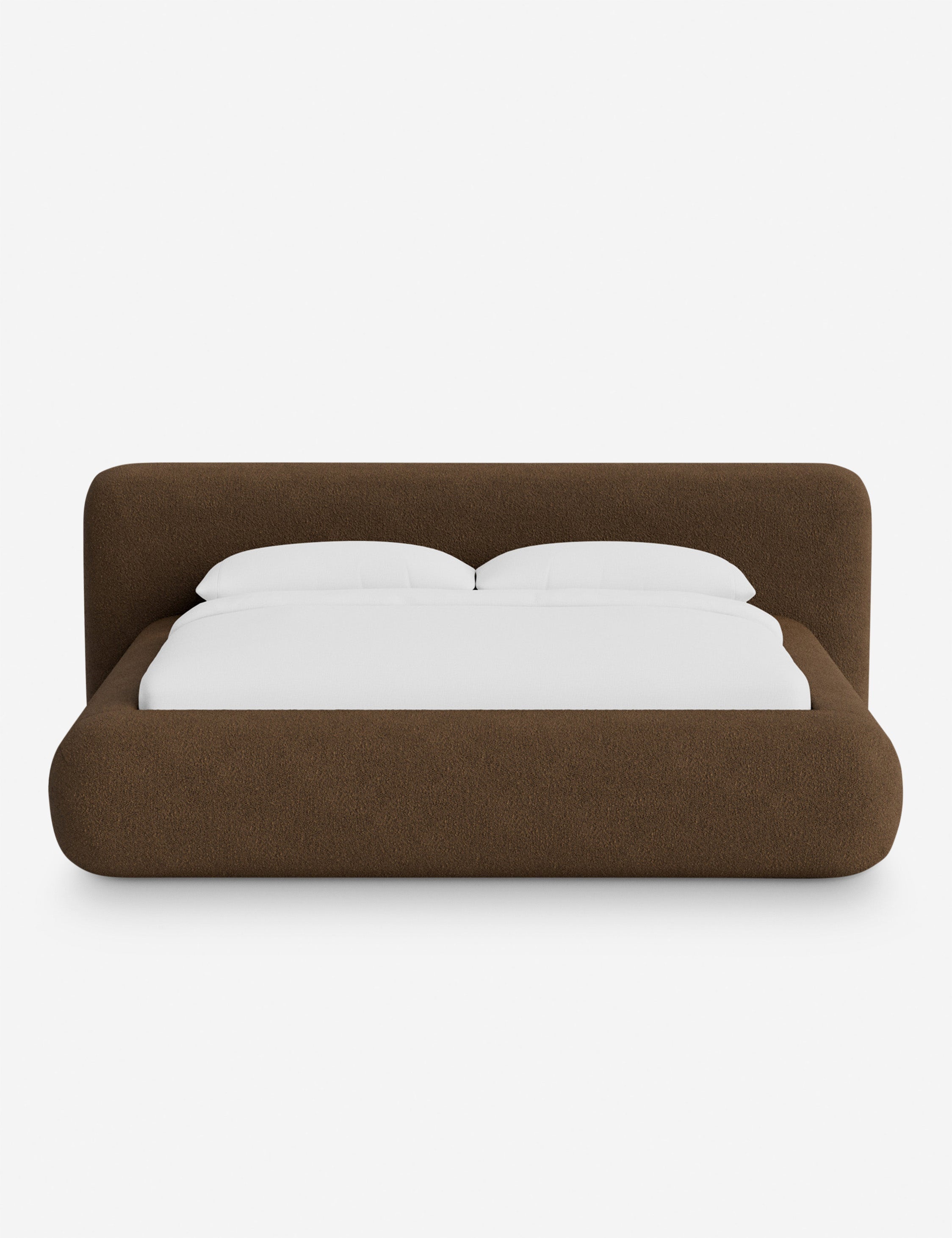 Pendo Rounded Platform Bed | Custom Upholstery, Low-Slung Design