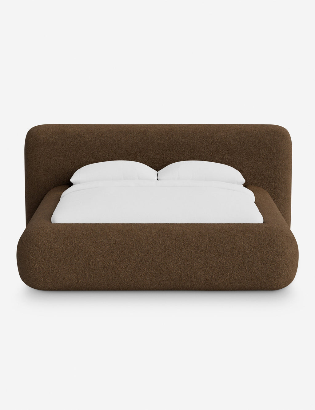 Pendo Rounded Platform Bed | Custom Upholstery, Low-Slung Design
