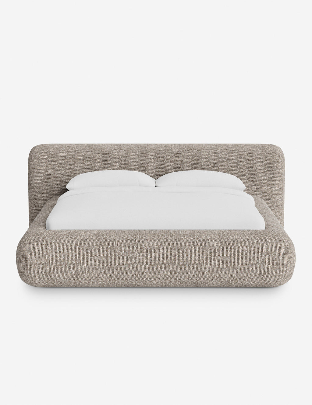 Pendo Rounded Platform Bed | Custom Upholstery, Low-Slung Design