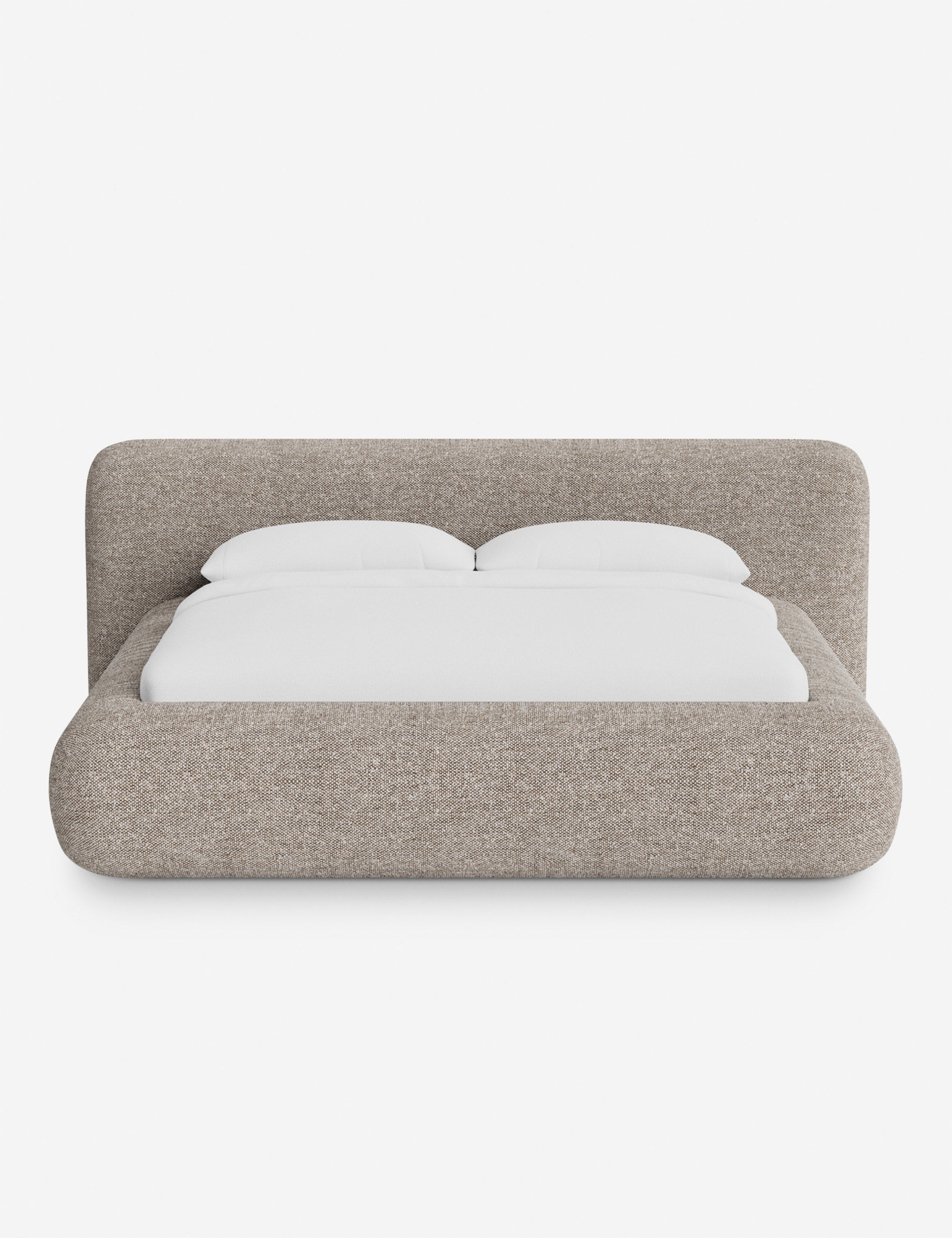 Pendo Rounded Platform Bed | Custom Upholstery, Low-Slung Design