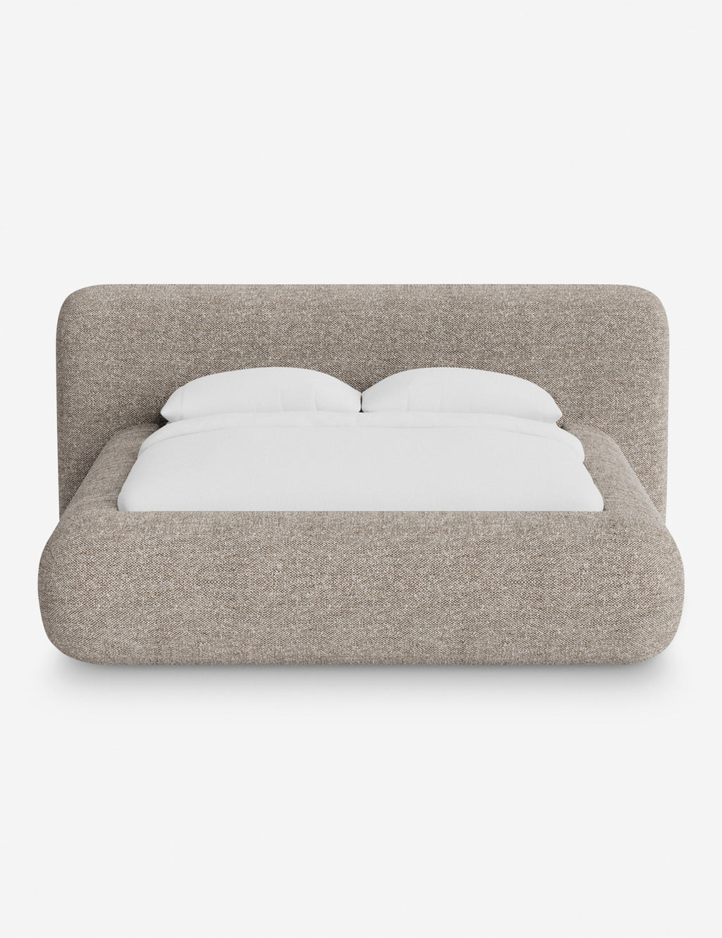 Pendo Rounded Platform Bed | Custom Upholstery, Low-Slung Design