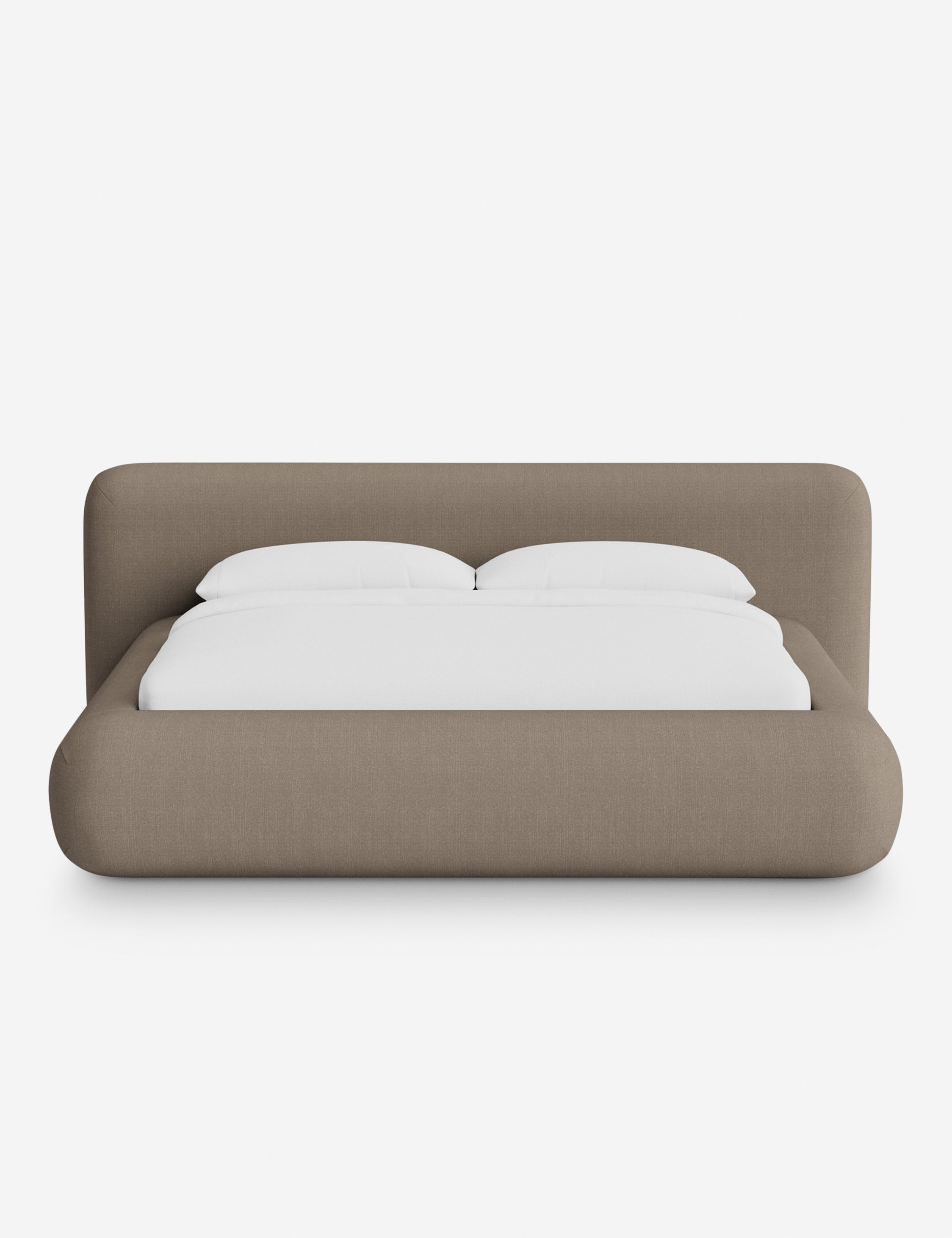 Pendo Rounded Platform Bed | Custom Upholstery, Low-Slung Design