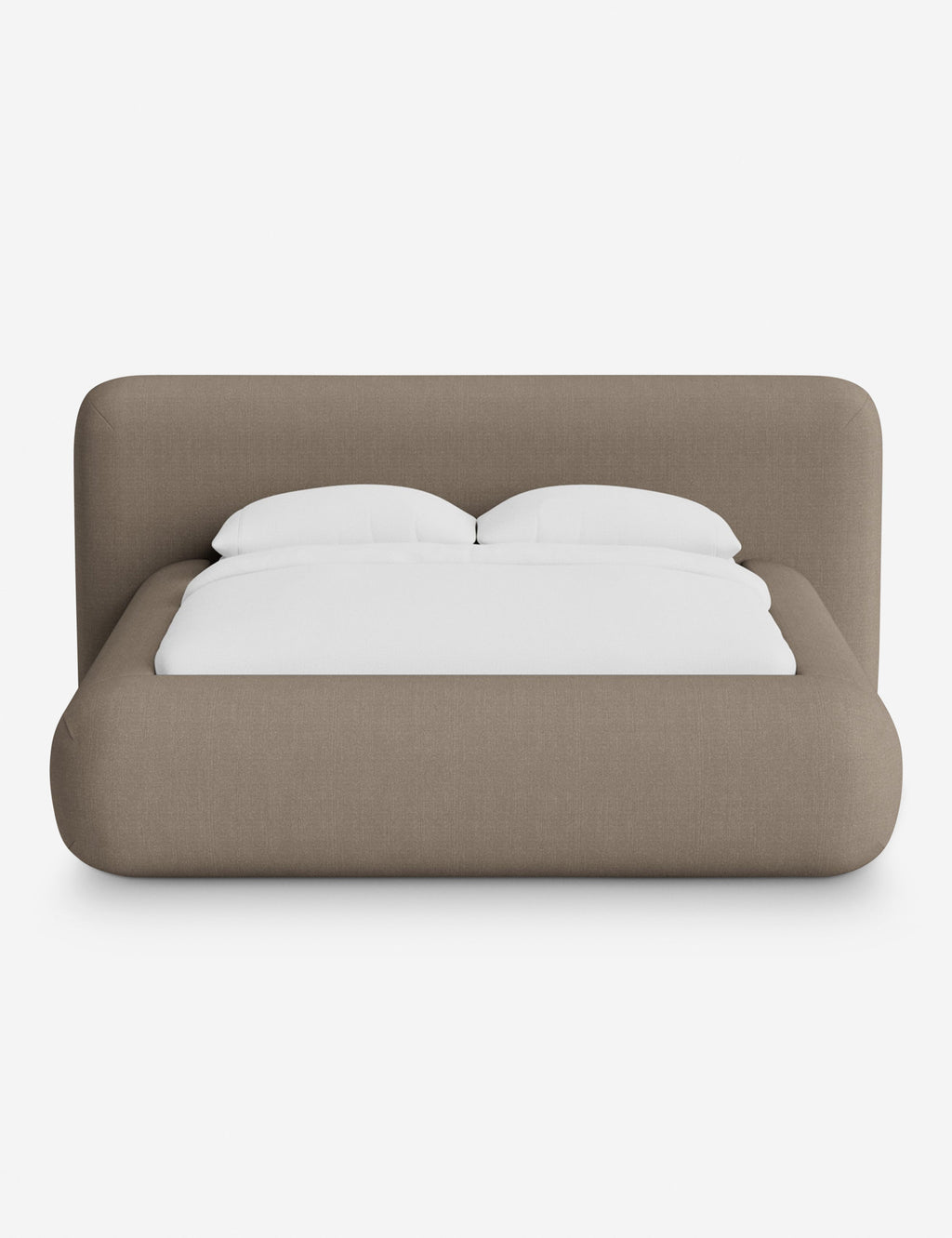 Pendo Rounded Platform Bed | Custom Upholstery, Low-Slung Design