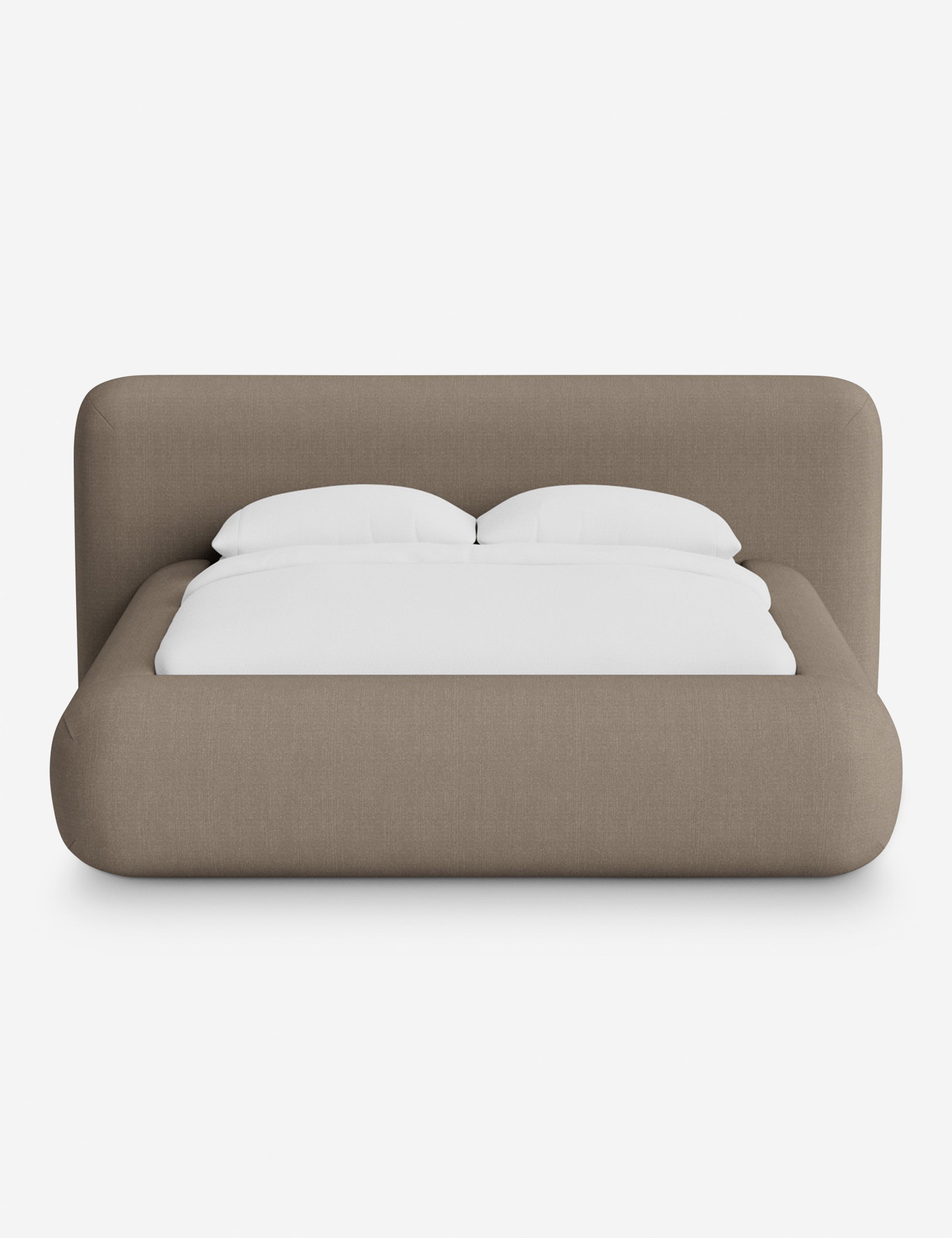 Pendo Rounded Platform Bed | Custom Upholstery, Low-Slung Design