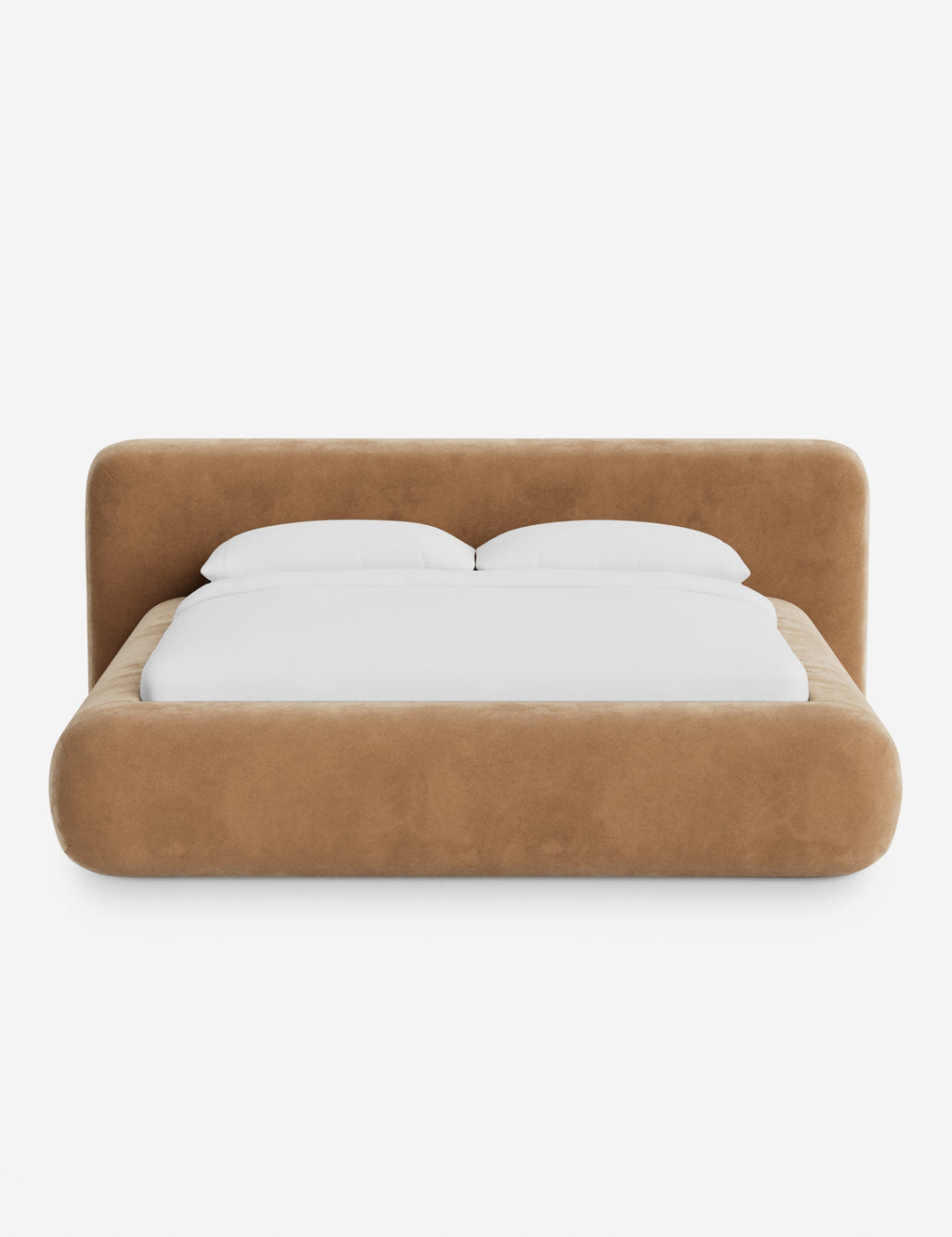 Pendo Rounded Platform Bed | Custom Upholstery, Low-Slung Design