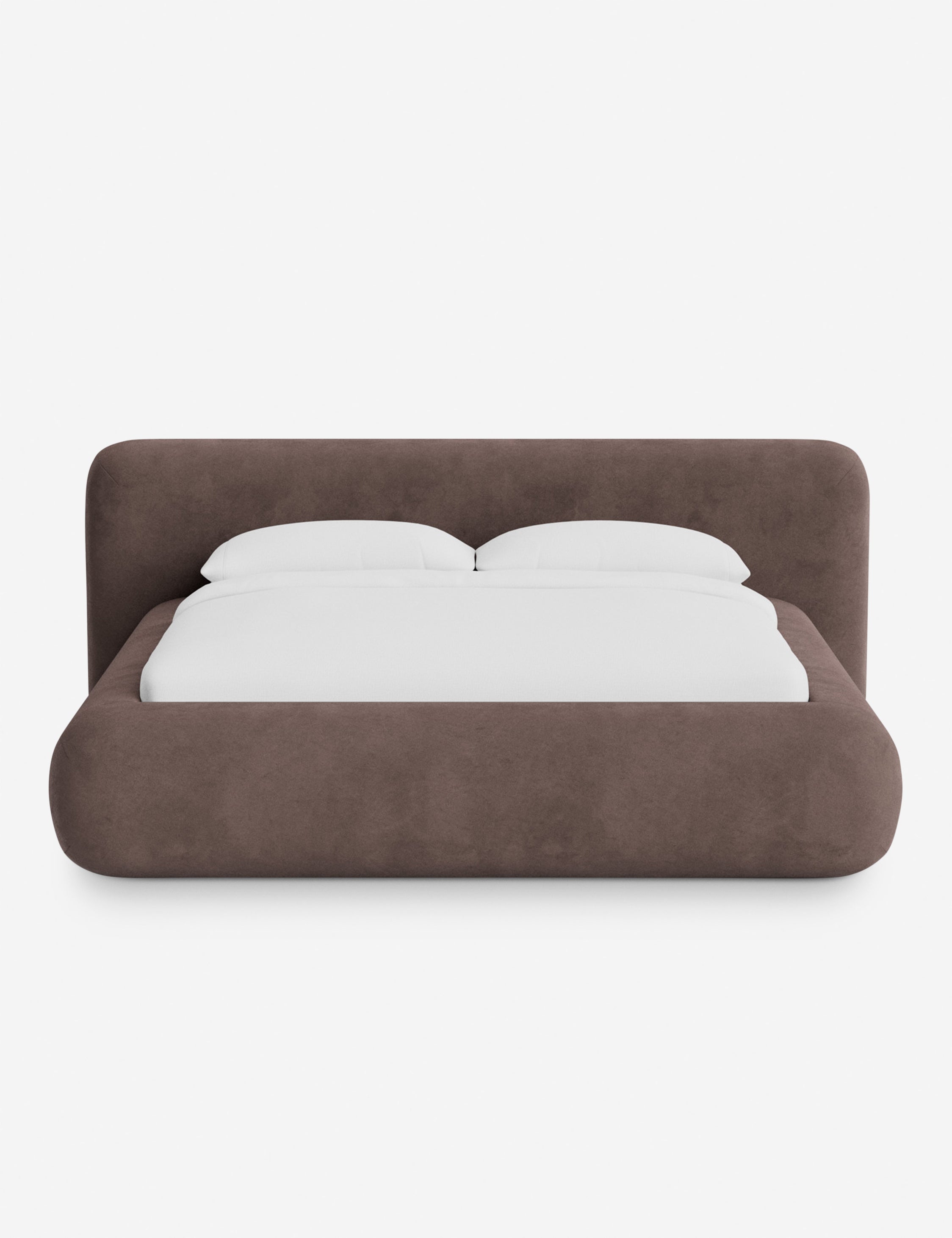 Pendo Rounded Platform Bed | Custom Upholstery, Low-Slung Design