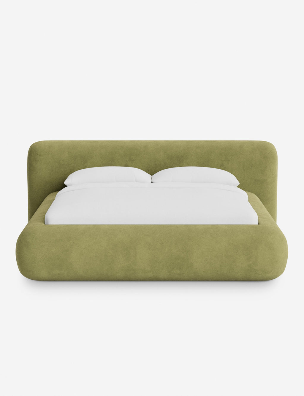 Pendo Rounded Platform Bed | Custom Upholstery, Low-Slung Design