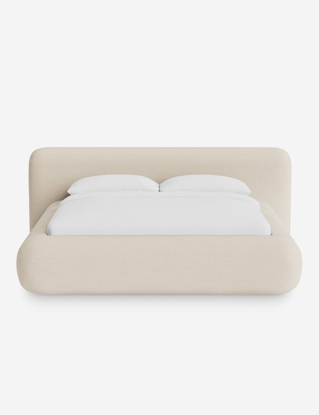 Pendo Rounded Platform Bed | Custom Upholstery, Low-Slung Design