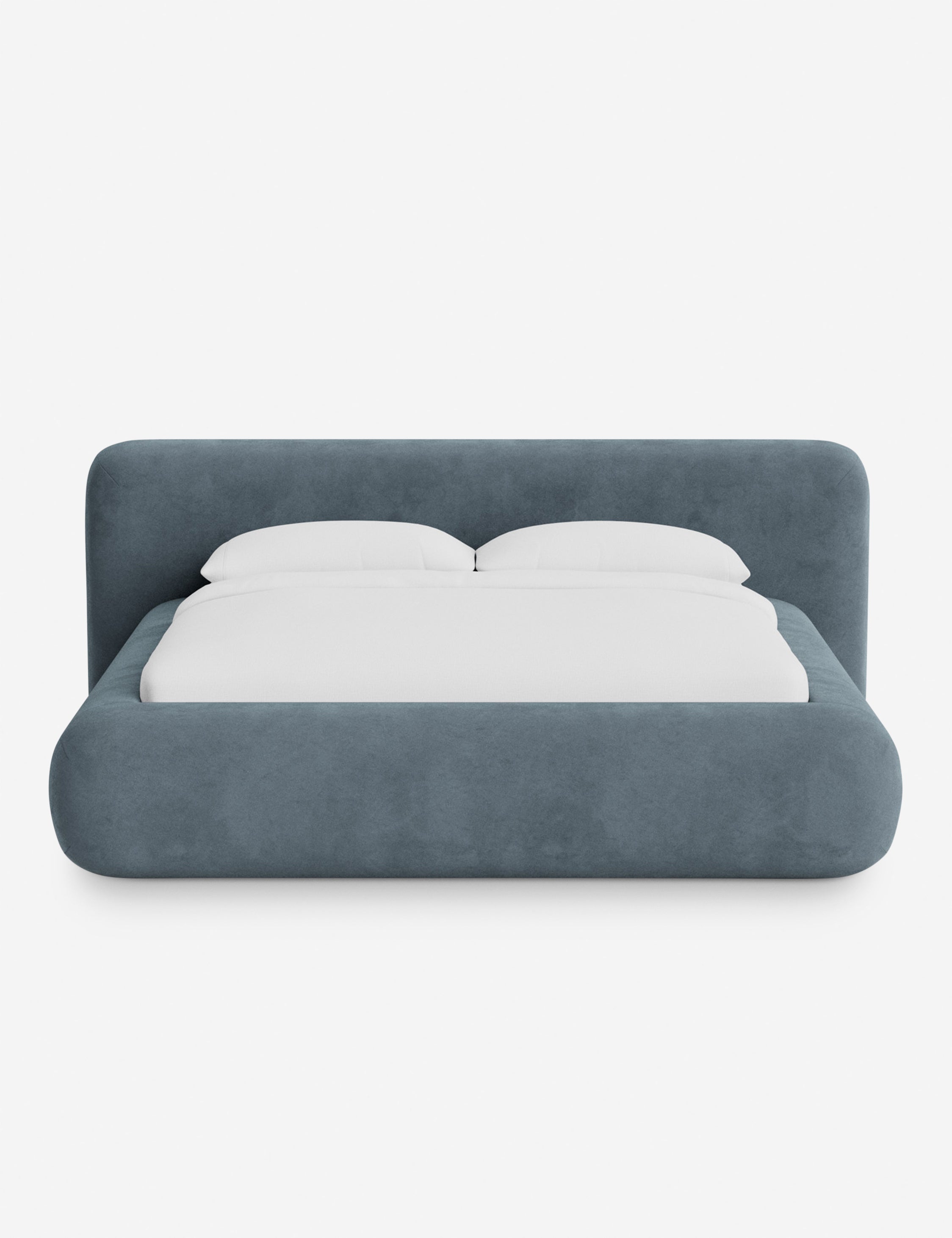Pendo Rounded Platform Bed | Custom Upholstery, Low-Slung Design