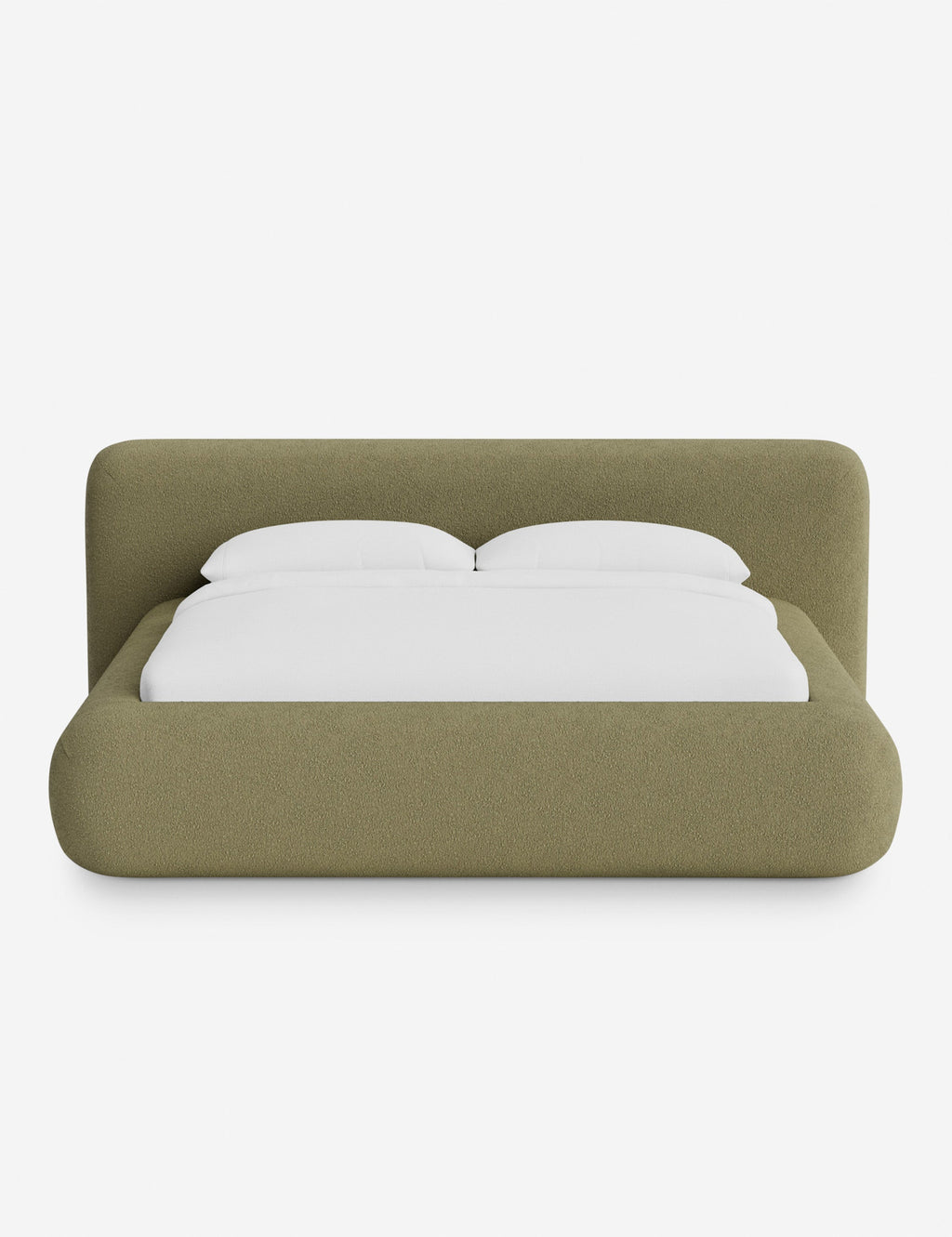 Pendo Rounded Platform Bed | Custom Upholstery, Low-Slung Design