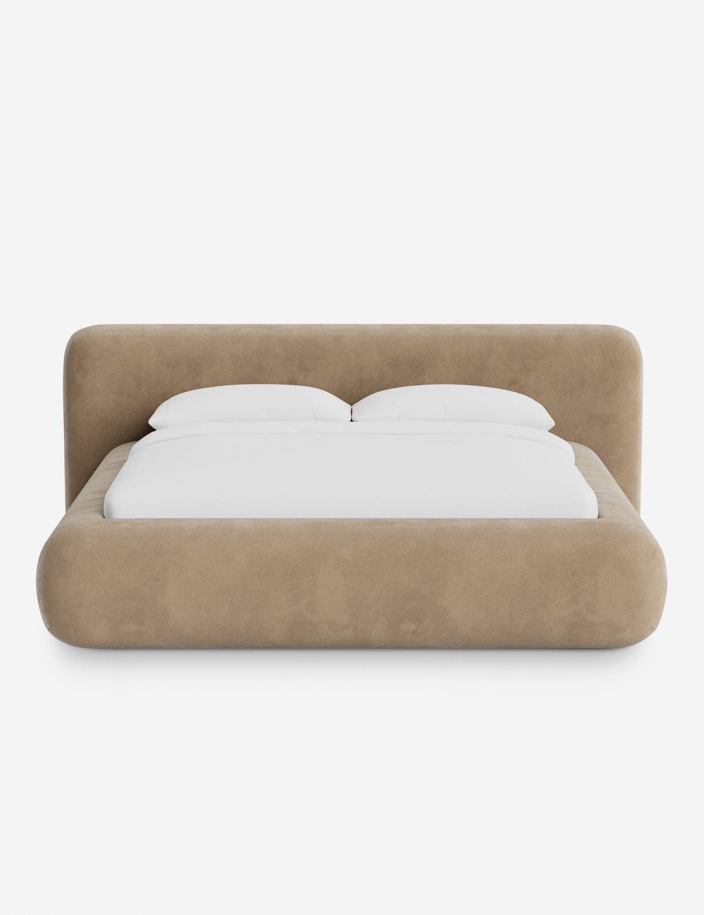 Pendo Rounded Platform Bed | Custom Upholstery, Low-Slung Design