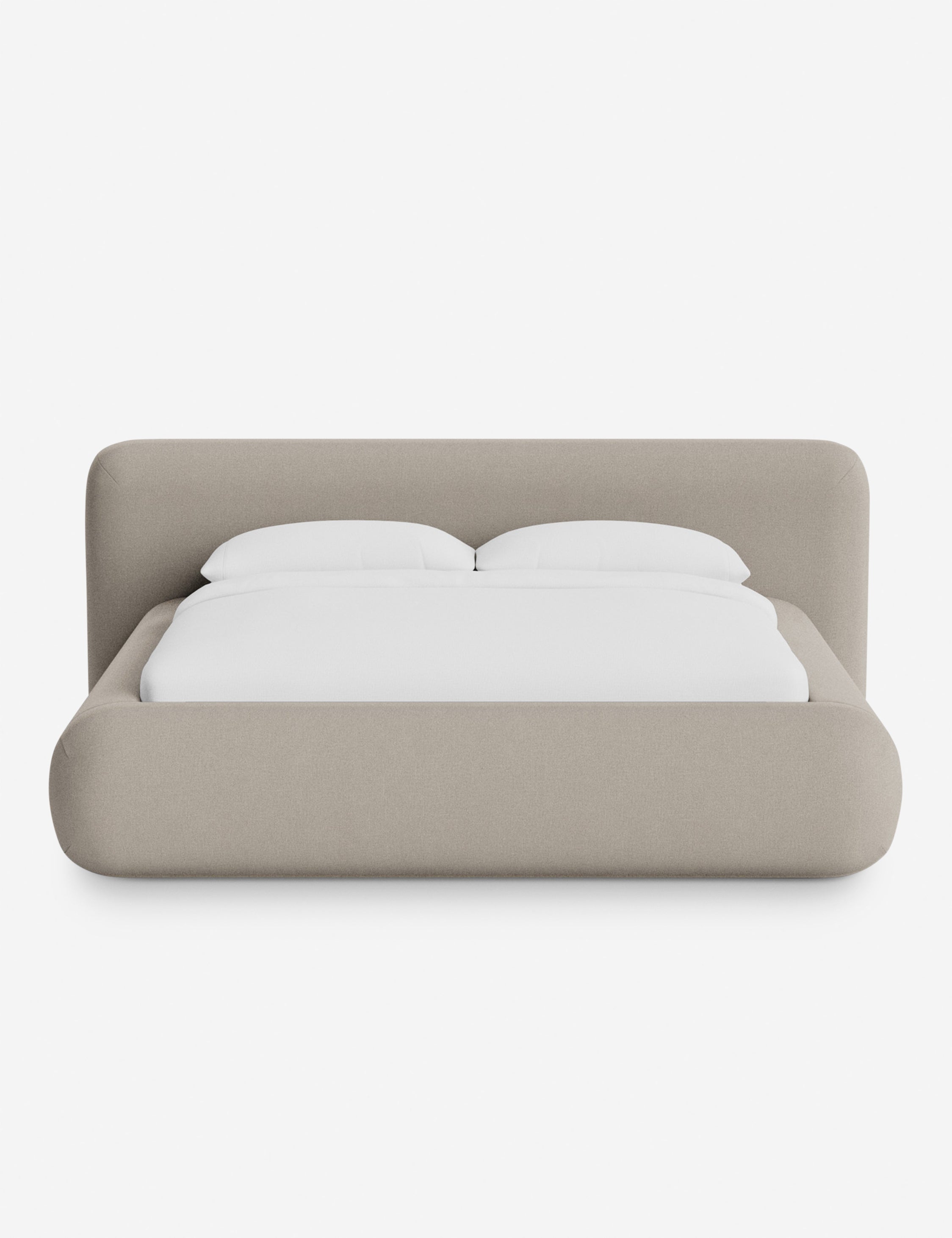 Pendo Rounded Platform Bed | Custom Upholstery, Low-Slung Design